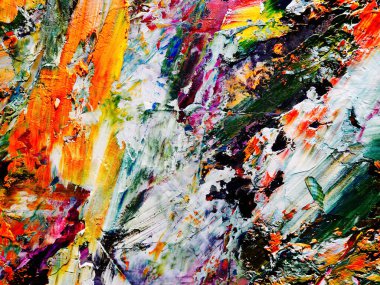 Renkli soyut arka plan duvar kağıdı. Modern motif görsel sanat. Yağlı boya karışımı. Moda el boyama bezi. Duvar dekorasyonu ve duvar resimleri fikri. 3 Boyutlu Doku