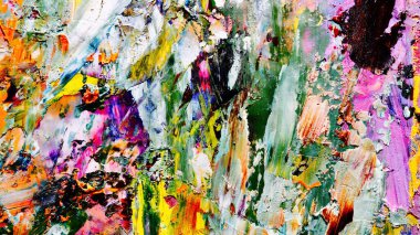 Renkli soyut arka plan duvar kağıdı. Modern motif görsel sanat. Yağlı boya karışımı. Moda el boyama bezi. Duvar dekorasyonu ve duvar resimleri fikri. 3 Boyutlu Doku