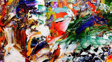 Renkli soyut arka plan duvar kağıdı. Modern motif görsel sanat. Yağlı boya karışımı. Moda el boyama bezi. Duvar dekorasyonu ve duvar resimleri fikri. 3 Boyutlu Doku