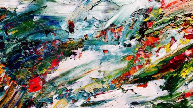 Renkli soyut arka plan duvar kağıdı. Modern motif görsel sanat. Yağlı boya karışımı. Moda el boyama bezi. Duvar dekorasyonu ve duvar resimleri fikri. 3 Boyutlu Doku