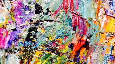 Renkli soyut arka plan duvar kağıdı. Modern motif görsel sanat. Yağlı boya karışımı. Moda el boyama bezi. Duvar dekorasyonu ve duvar resimleri fikri. 3 Boyutlu Doku