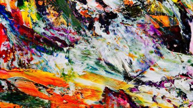 Renkli soyut arka plan duvar kağıdı. Modern motif görsel sanat. Yağlı boya karışımı. Moda el boyama bezi. Duvar dekorasyonu ve duvar resimleri fikri. 3 Boyutlu Doku