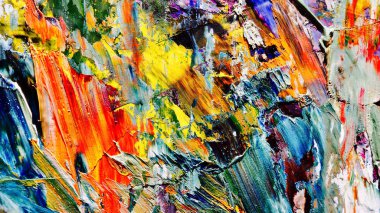 Renkli soyut arka plan duvar kağıdı. Modern motif görsel sanat. Yağlı boya karışımı. Moda el boyama bezi. Duvar dekorasyonu ve duvar resimleri fikri. 3 Boyutlu Doku