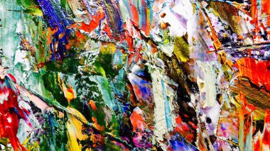Renkli soyut arka plan duvar kağıdı. Modern motif görsel sanat. Yağlı boya karışımı. Moda el boyama bezi. Duvar dekorasyonu ve duvar resimleri fikri. 3 Boyutlu Doku