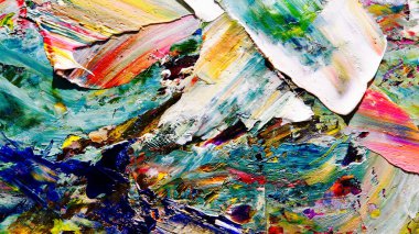 Renkli soyut arka plan duvar kağıdı. Modern motif görsel sanat. Yağlı boya karışımı. Moda el boyama bezi. Duvar dekorasyonu ve duvar resimleri fikri. 3 Boyutlu Doku