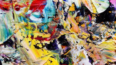 Renkli soyut arka plan duvar kağıdı. Modern motif görsel sanat. Yağlı boya karışımı. Moda el boyama bezi. Duvar dekorasyonu ve duvar resimleri fikri. 3 Boyutlu Doku