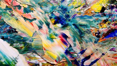 Renkli soyut arka plan duvar kağıdı. Modern motif görsel sanat. Yağlı boya karışımı. Moda el boyama bezi. Duvar dekorasyonu ve duvar resimleri fikri. 3 Boyutlu Doku