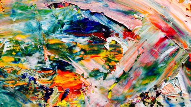 Renkli soyut arka plan duvar kağıdı. Modern motif görsel sanat. Yağlı boya karışımı. Moda el boyama bezi. Duvar dekorasyonu ve duvar resimleri fikri. 3 Boyutlu Doku