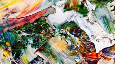 Renkli soyut arka plan duvar kağıdı. Modern motif görsel sanat. Yağlı boya karışımı. Moda el boyama bezi. Duvar dekorasyonu ve duvar resimleri fikri. 3 Boyutlu Doku