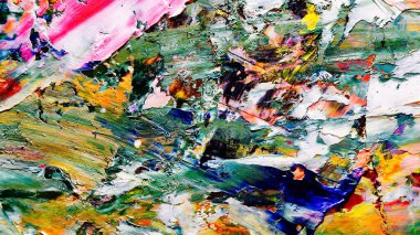 Renkli soyut arka plan duvar kağıdı. Modern motif görsel sanat. Yağlı boya karışımı. Moda el boyama bezi. Duvar dekorasyonu ve duvar resimleri fikri. 3 Boyutlu Doku