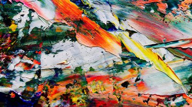 Renkli soyut arka plan duvar kağıdı. Modern motif görsel sanat. Yağlı boya karışımı. Moda el boyama bezi. Duvar dekorasyonu ve duvar resimleri fikri. 3 Boyutlu Doku