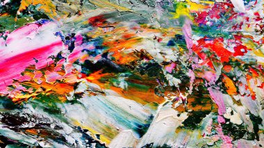 Renkli soyut arka plan duvar kağıdı. Modern motif görsel sanat. Yağlı boya karışımı. Moda el boyama bezi. Duvar dekorasyonu ve duvar resimleri fikri. 3 Boyutlu Doku