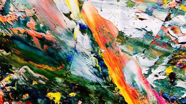 Renkli soyut arka plan duvar kağıdı. Modern motif görsel sanat. Yağlı boya karışımı. Moda el boyama bezi. Duvar dekorasyonu ve duvar resimleri fikri. 3 Boyutlu Doku