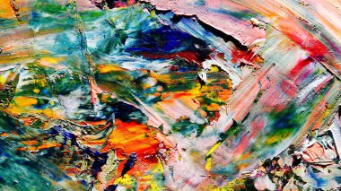 Renkli soyut arka plan duvar kağıdı. Modern motif görsel sanat. Yağlı boya karışımı. Moda el boyama bezi. Duvar dekorasyonu ve duvar resimleri fikri. 3 Boyutlu Doku