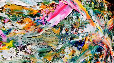 Renkli soyut arka plan duvar kağıdı. Modern motif görsel sanat. Yağlı boya karışımı. Moda el boyama bezi. Duvar dekorasyonu ve duvar resimleri fikri. 3 Boyutlu Doku