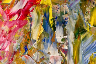 Renkli soyut arka plan duvar kağıdı. Modern motif görsel sanat. Yağlı boya karışımı. Moda el boyama bezi. Duvar dekorasyonu ve Duvar resimleri fikri. 