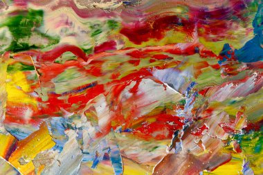 Renkli soyut arka plan duvar kağıdı. Modern motif görsel sanat. Yağlı boya karışımı. Moda el boyama bezi. Duvar dekorasyonu ve Duvar resimleri fikri.