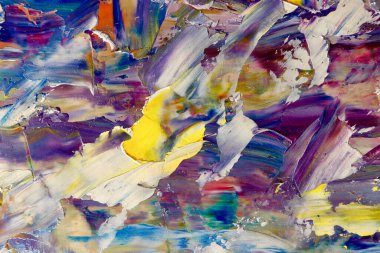 Renkli soyut arka plan duvar kağıdı. Modern motif görsel sanat. Yağlı boya karışımı. Moda el boyama bezi. Duvar dekorasyonu ve Duvar resimleri fikri.