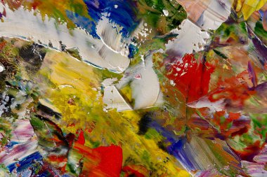 Renkli soyut arka plan duvar kağıdı. Modern motif görsel sanat. Yağlı boya karışımı. Moda el boyama bezi. Duvar dekorasyonu ve Duvar resimleri fikri.