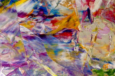 Renkli soyut arka plan duvar kağıdı. Modern motif görsel sanat. Yağlı boya karışımı. Moda el boyama bezi. Duvar dekorasyonu ve Duvar resimleri fikri.