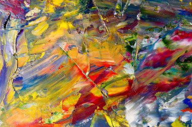 Renkli soyut arka plan duvar kağıdı. Modern motif görsel sanat. Yağlı boya karışımı. Moda el boyama bezi. Duvar dekorasyonu ve Duvar resimleri fikri.