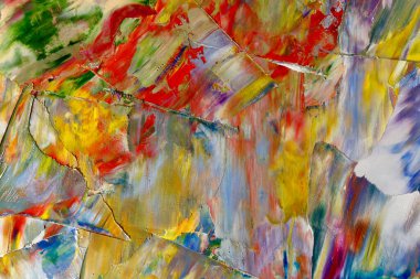 Renkli soyut arka plan duvar kağıdı. Modern motif görsel sanat. Yağlı boya karışımı. Moda el boyama bezi. Duvar dekorasyonu ve Duvar resimleri fikri.