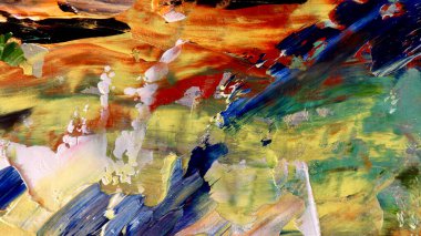 Renkli soyut arka plan duvar kağıdı. Modern motif görsel sanat. Yağlı boya karışımı. Moda el boyama bezi. Duvar dekorasyonu ve duvar resimleri fikri. 3 Boyutlu Doku