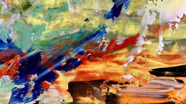 Renkli soyut arka plan duvar kağıdı. Modern motif görsel sanat. Yağlı boya karışımı. Moda el boyama bezi. Duvar dekorasyonu ve duvar resimleri fikri. 3 Boyutlu Doku