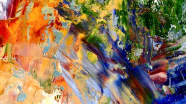 Renkli soyut arka plan duvar kağıdı. Modern motif görsel sanat. Yağlı boya karışımı. Moda el boyama bezi. Duvar dekorasyonu ve duvar resimleri fikri. 3 Boyutlu Doku