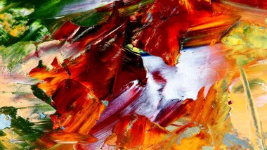 Renkli soyut arka plan duvar kağıdı. Modern motif görsel sanat. Yağlı boya karışımı. Moda el boyama bezi. Duvar dekorasyonu ve duvar resimleri fikri. 3 Boyutlu Doku