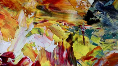 Renkli soyut arka plan duvar kağıdı. Modern motif görsel sanat. Yağlı boya karışımı. Moda el boyama bezi. Duvar dekorasyonu ve Duvar resimleri fikri