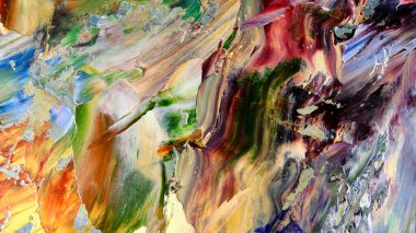 Renkli soyut arka plan duvar kağıdı. Modern motif görsel sanat. Yağlı boya karışımı. Moda el boyama bezi. Duvar dekorasyonu ve Duvar resimleri fikri