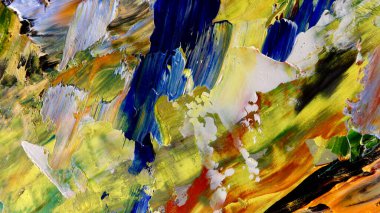 Renkli soyut arka plan duvar kağıdı. Modern motif görsel sanat. Yağlı boya karışımı. Moda el boyama bezi. Duvar dekorasyonu ve Duvar resimleri fikri