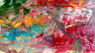 Renkli soyut arka plan duvar kağıdı. Modern motif görsel sanat. Yağlı boya karışımı. Moda el boyama bezi. Duvar dekorasyonu ve Duvar resimleri fikri