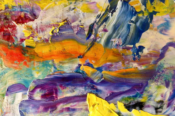 Renkli soyut arka plan duvar kağıdı. Modern motif görsel sanat. Yağlı boya karışımı. Moda el boyama bezi. Duvar dekorasyonu ve Duvar resimleri fikri. 