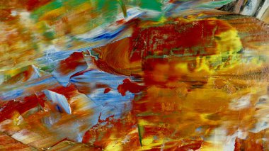 Renkli soyut arka plan duvar kağıdı. Modern motif görsel sanat. Yağlı boya karışımı. Moda el boyama bezi. Duvar dekorasyonu ve Duvar resimleri fikri.