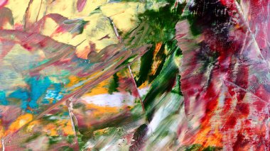Renkli soyut arka plan duvar kağıdı. Modern motif görsel sanat. Yağlı boya karışımı. Moda el boyama bezi. Duvar dekorasyonu ve Duvar resimleri fikri.