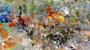 Renkli soyut arka plan duvar kağıdı. Modern motif görsel sanat. Yağlı boya karışımı. Moda el boyama bezi. Duvar dekorasyonu ve Duvar resimleri fikri