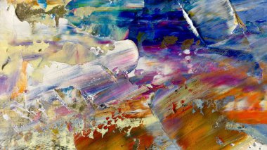 Renkli soyut arka plan duvar kağıdı. Modern motif görsel sanat. Yağlı boya karışımı. Moda el boyama bezi. Duvar dekorasyonu ve Duvar resimleri fikri.