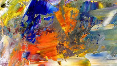 Renkli soyut arka plan duvar kağıdı. Modern motif görsel sanat. Yağlı boya karışımı. Moda el boyama bezi. Duvar dekorasyonu ve Duvar resimleri fikri. 