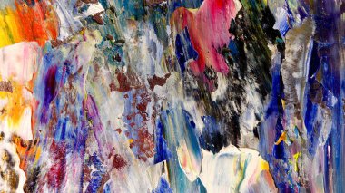Renkli soyut arka plan duvar kağıdı. Modern motif görsel sanat. Yağlı boya karışımı. Moda el boyama bezi. Duvar dekorasyonu ve Duvar resimleri fikri.