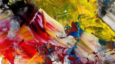 Renkli soyut arka plan duvar kağıdı. Modern motif görsel sanat. Yağlı boya karışımı. Moda el boyama bezi. Duvar dekorasyonu ve Duvar resimleri fikri. 