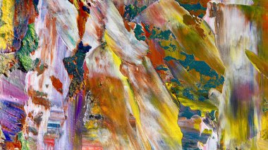 Renkli soyut arka plan duvar kağıdı. Modern motif görsel sanat. Yağlı boya karışımı. Moda el boyama bezi. Duvar dekorasyonu ve duvar resimleri fikri. 3 Boyutlu Doku