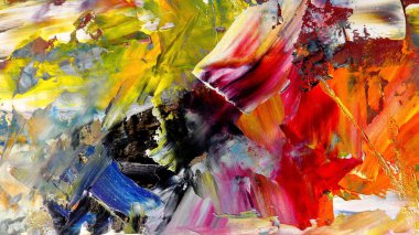 Renkli soyut arka plan duvar kağıdı. Modern motif görsel sanat. Yağlı boya karışımı. Moda el boyama bezi. Duvar dekorasyonu ve duvar resimleri fikri. 3 Boyutlu Doku