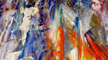 Renkli soyut arka plan duvar kağıdı. Modern motif görsel sanat. Yağlı boya karışımı. Moda el boyama bezi. Duvar dekorasyonu ve duvar resimleri fikri. 3 Boyutlu Doku