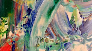 Renkli soyut arka plan duvar kağıdı. Modern motif görsel sanat. Yağlı boya karışımı. Moda el boyama bezi. Duvar dekorasyonu ve duvar resimleri fikri. 3 Boyutlu Doku