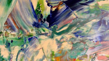 Renkli soyut arka plan duvar kağıdı. Modern motif görsel sanat. Yağlı boya karışımı. Moda el boyama bezi. Duvar dekorasyonu ve duvar resimleri fikri. 3 Boyutlu Doku