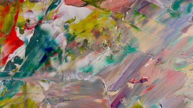 Renkli soyut arka plan duvar kağıdı. Modern motif görsel sanat. Yağlı boya karışımı. Moda el boyama bezi. Duvar dekorasyonu ve duvar resimleri fikri. 3 Boyutlu Doku
