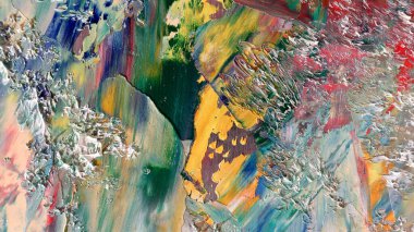 Renkli soyut arka plan duvar kağıdı. Modern motif görsel sanat. Yağlı boya karışımı. Moda el boyama bezi. Duvar dekorasyonu ve duvar resimleri fikri. 3 Boyutlu Doku