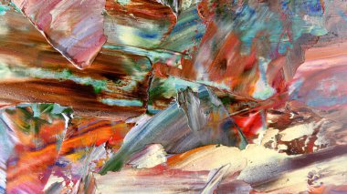 Renkli soyut arka plan duvar kağıdı. Modern motif görsel sanat. Yağlı boya karışımı. Moda el boyama bezi. Duvar dekorasyonu ve duvar resimleri fikri. 3 Boyutlu Doku